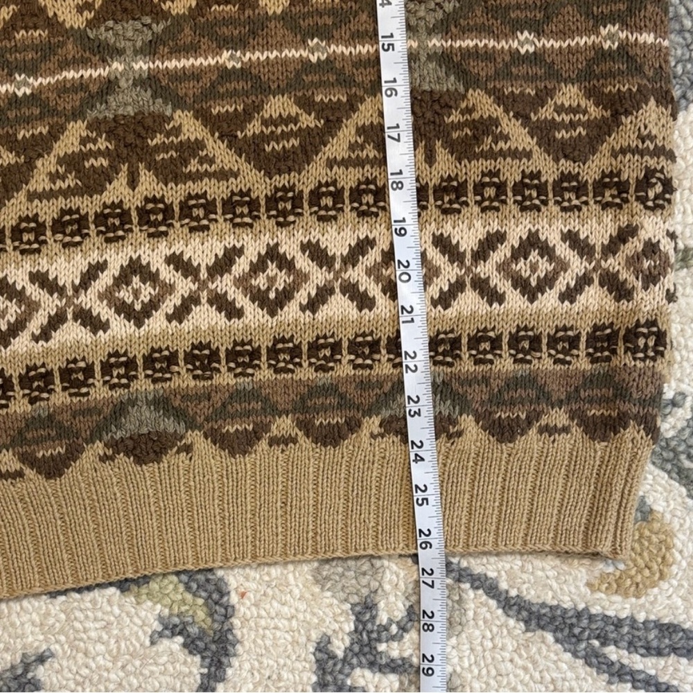 Polo Sport Ralph Lauren Vintage Patterned knit Sweater Silk linen cotton blend - Picture 14 of 16